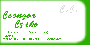csongor cziko business card