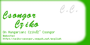 csongor cziko business card